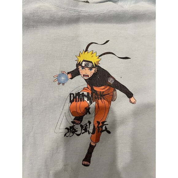 Rare Dim Mak Naruto Steve Aoki Shirt Men Sz Large Baby Blue Shippuden anime edm - Picture 2 of 9